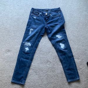 WHBM girlfriend distressed jeans